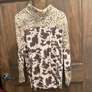 Animal Print Long Sleeve Top